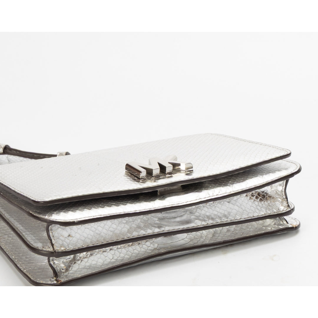 Michael Kors Sloan Editor Silver Shoulder Bag