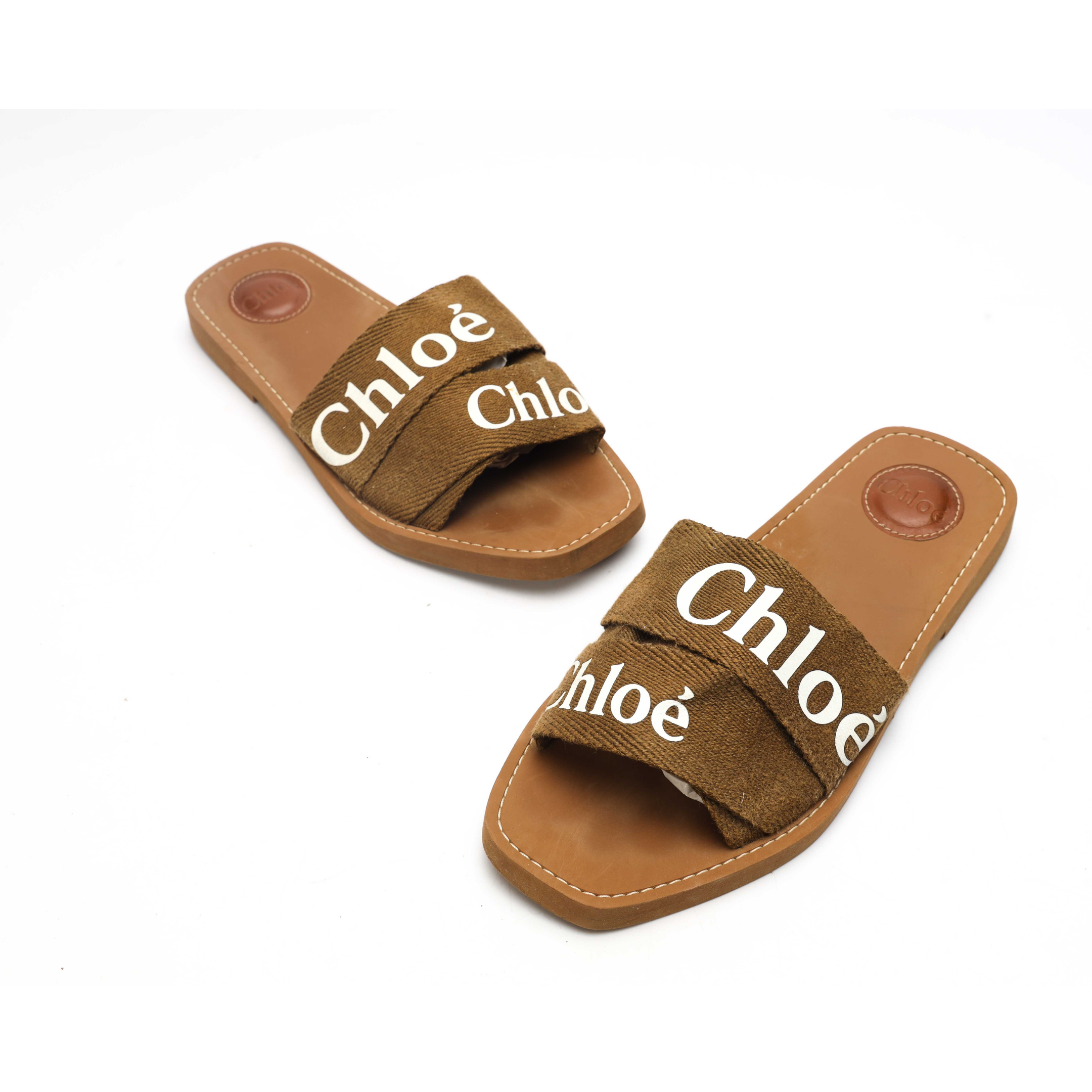 Chloe Woody Mule Flat Slide