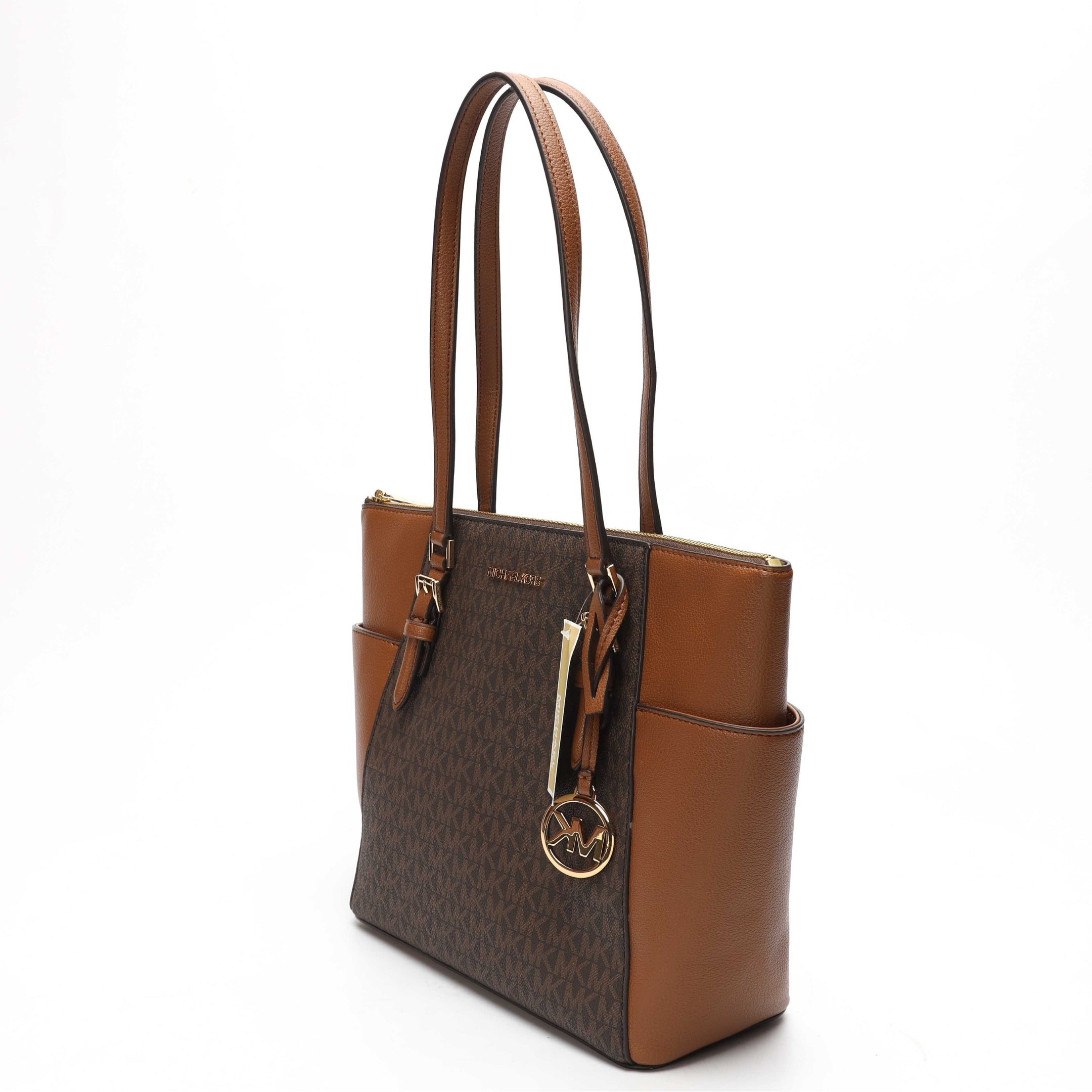 Michael Kors Charlotte Logo Brown Tote Bag