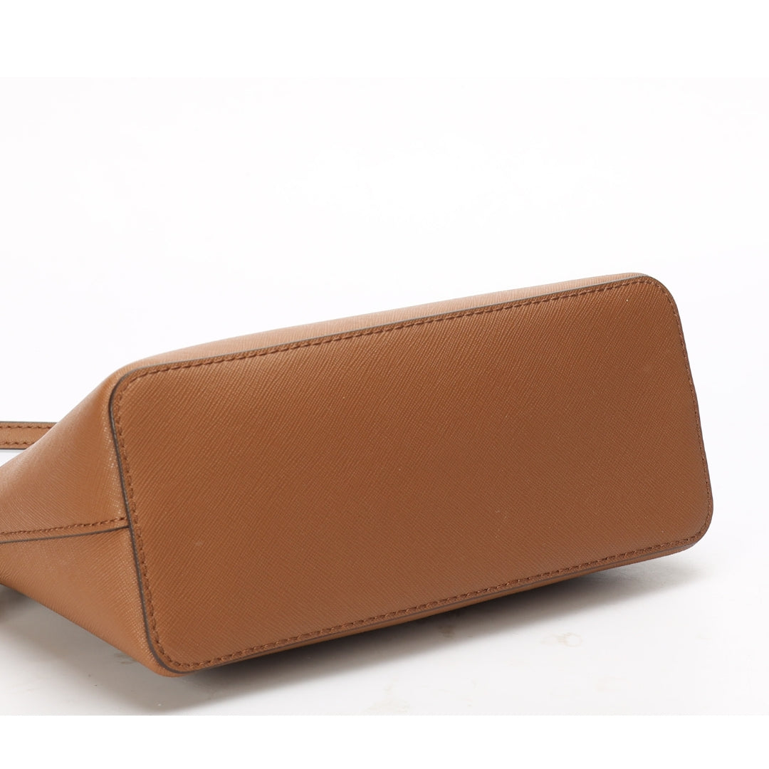 Michael Kors Jet Set Travel Brown Dome Crossbody Bag