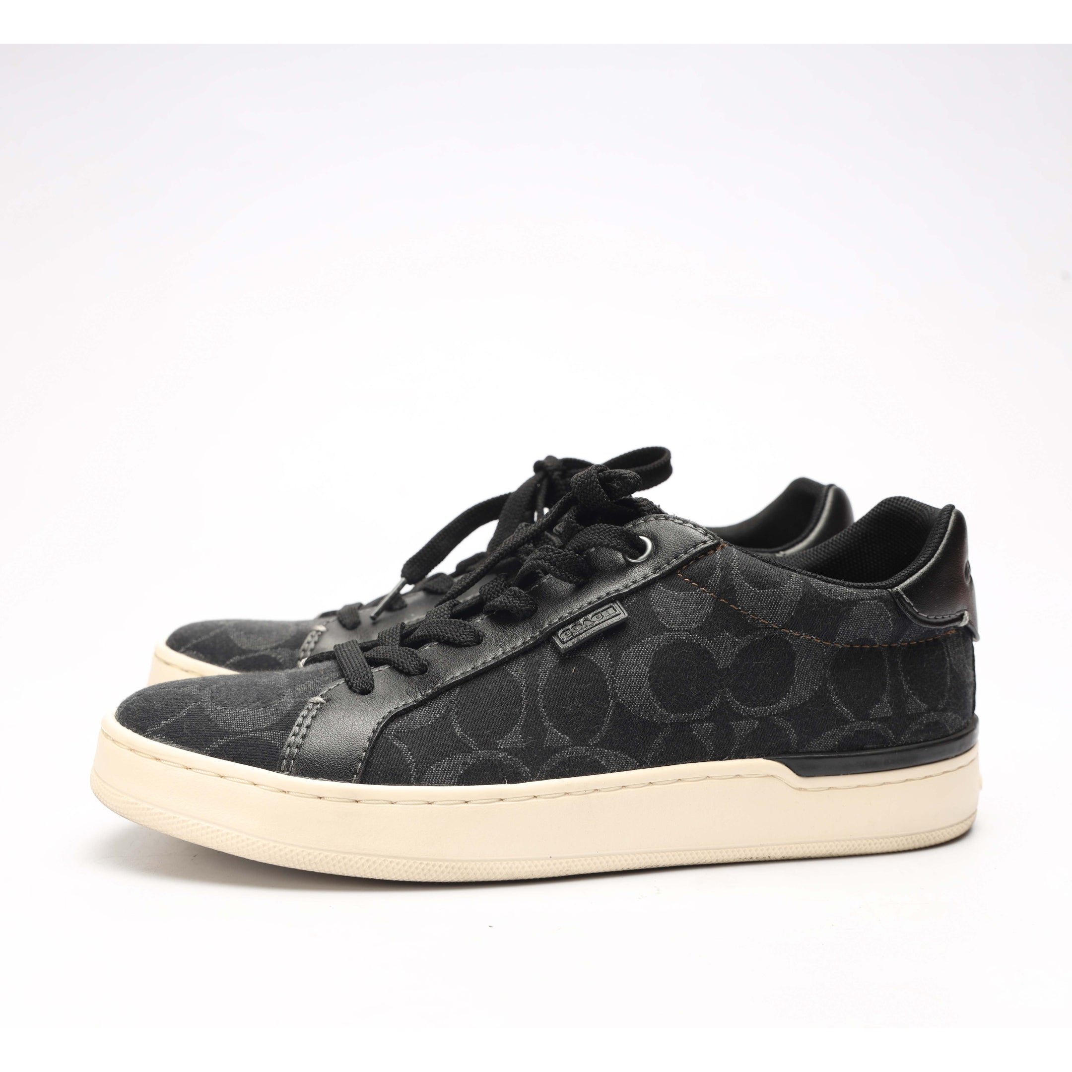 Coach Black Low Line Lace-up Sneakers