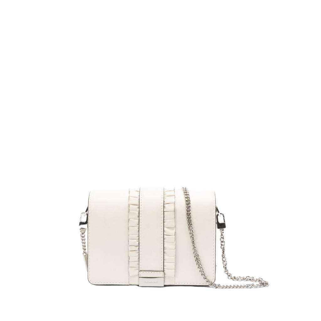 Michael Kors Optic White Jade Medium Clutch