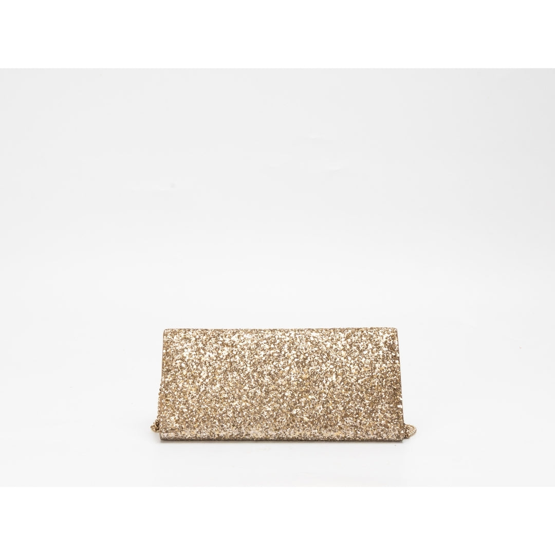 Jimmy Choo Glitter Fabric Milla Chain Wallet