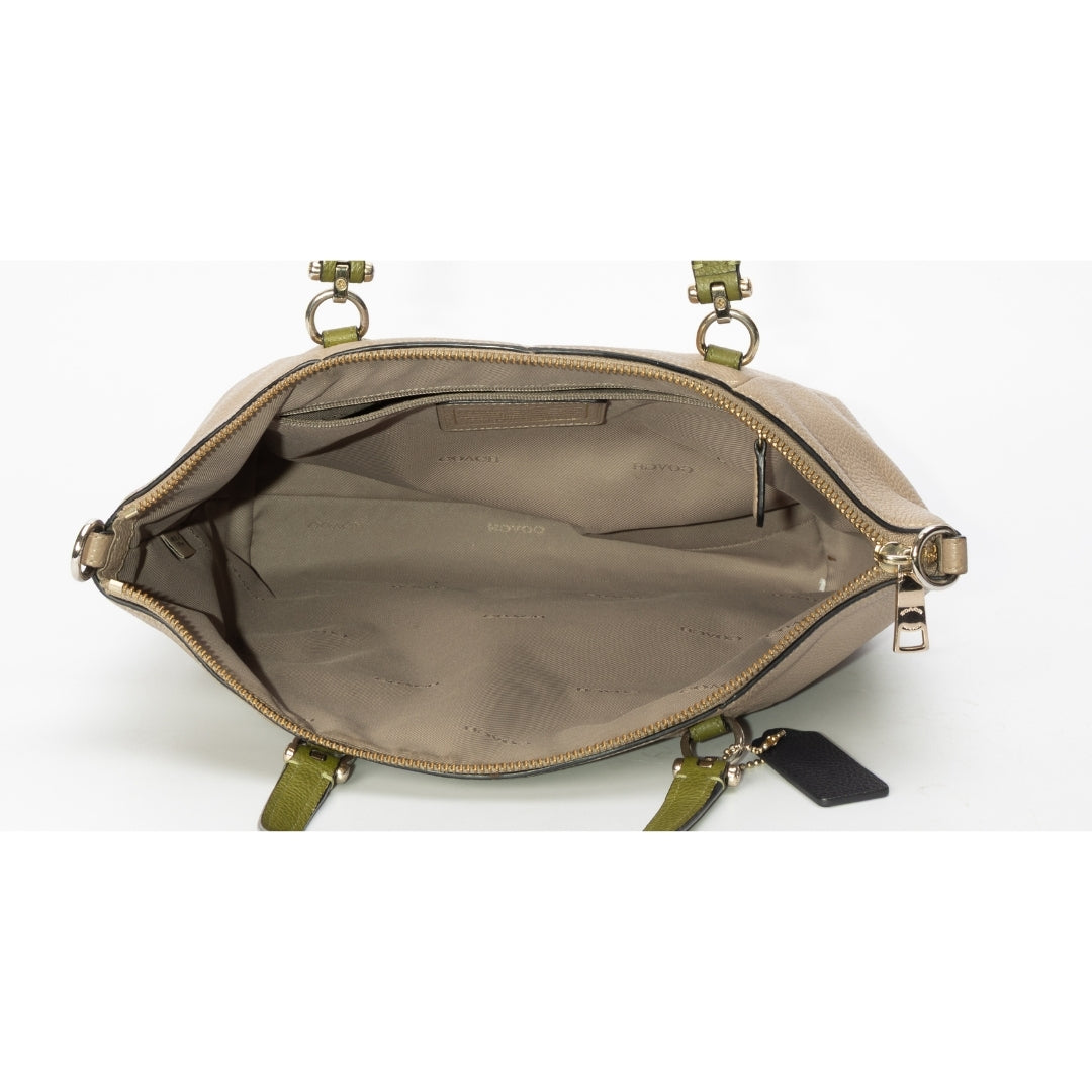 Coach Gold Moss Prairie Medium Satchel