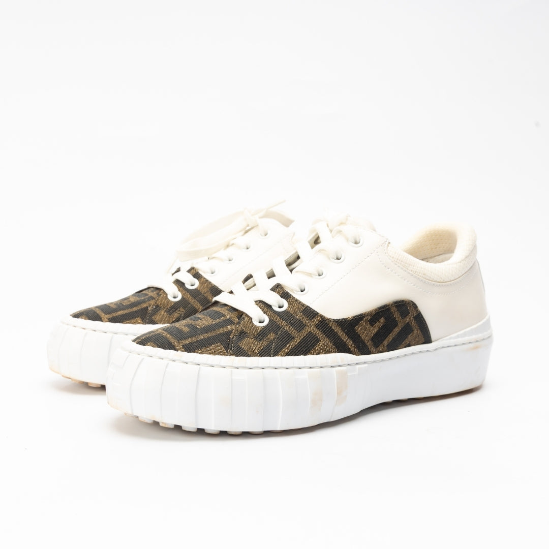 Fendi Canvas Lace Up Sneakers