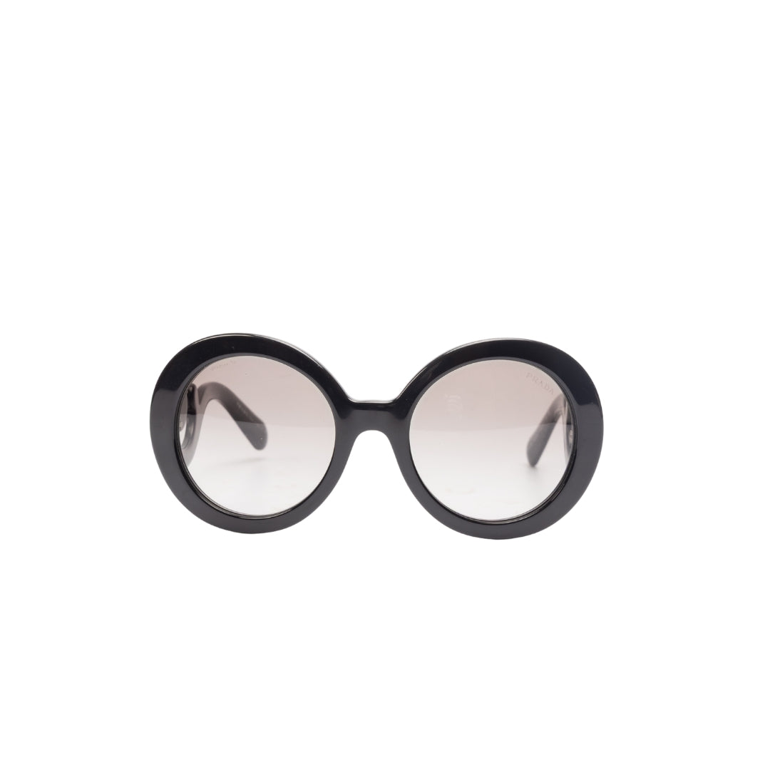 Prada Black Round Baroque Sunglasses