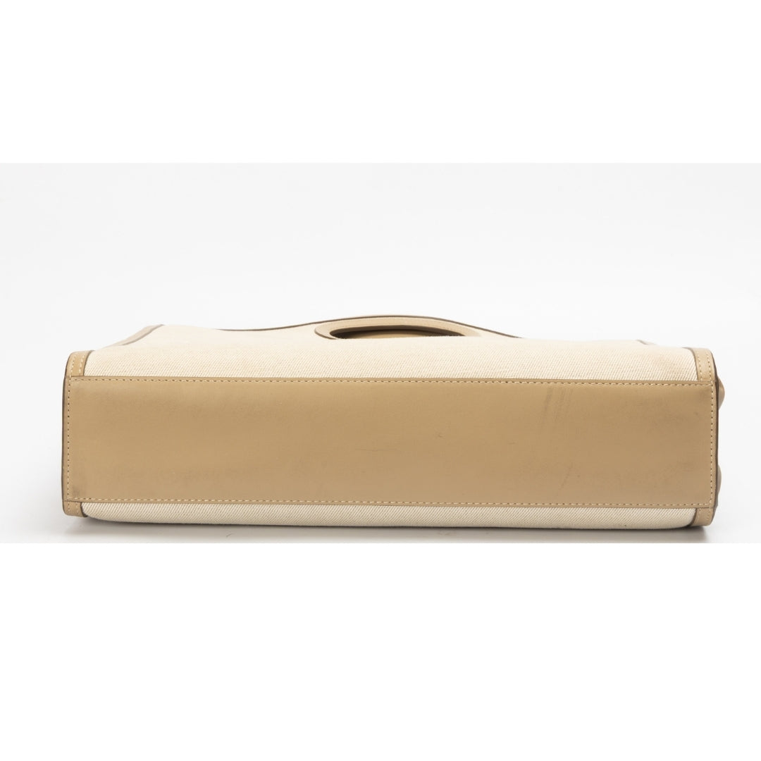 Burberry Beige Canvas and Leather pocket Medium bag