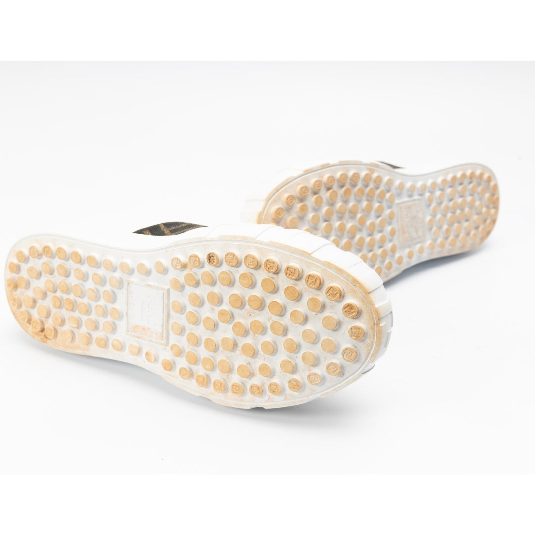 Fendi Canvas Lace Up Sneakers
