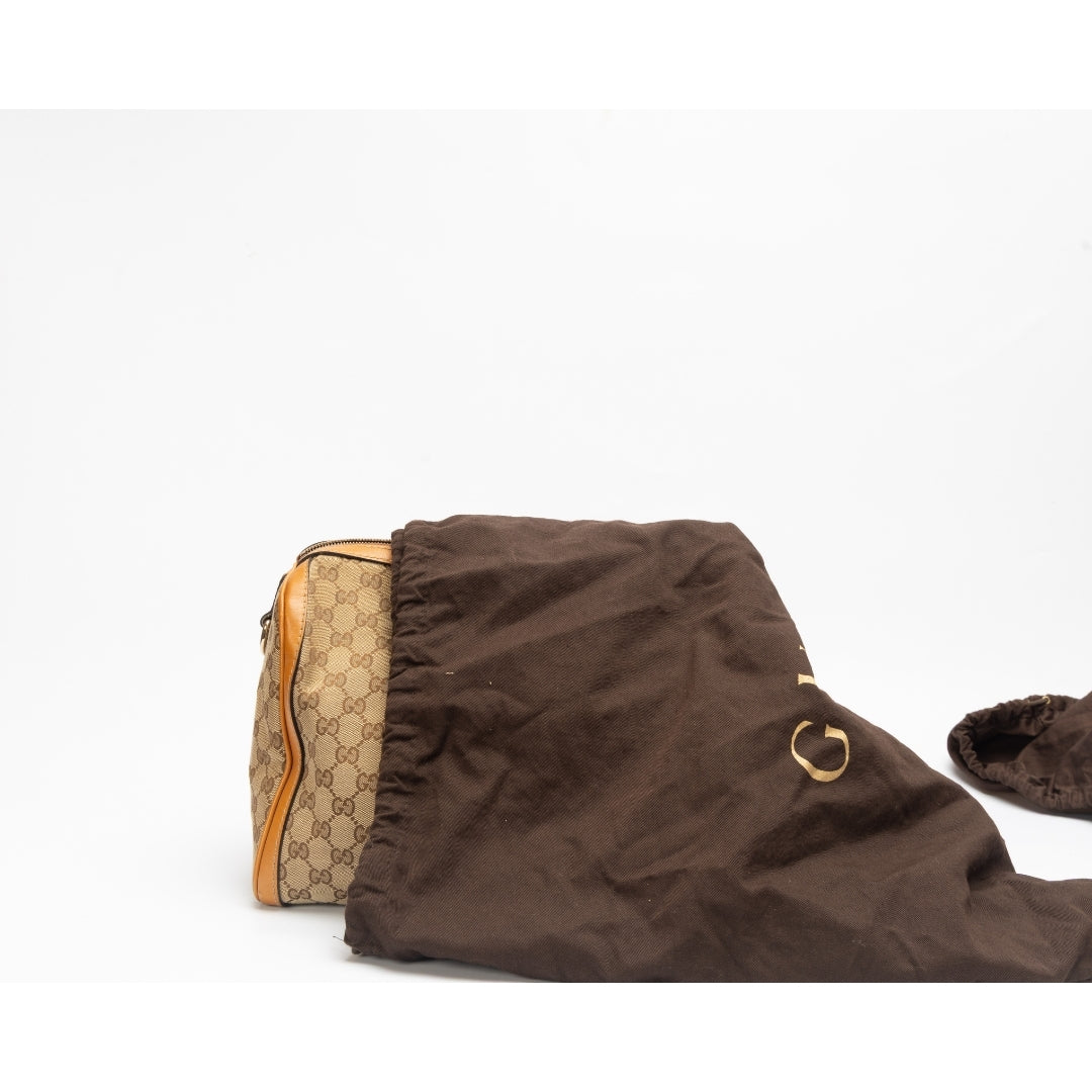 Gucci GG Canvas Medium Vintage Web Boston Bag