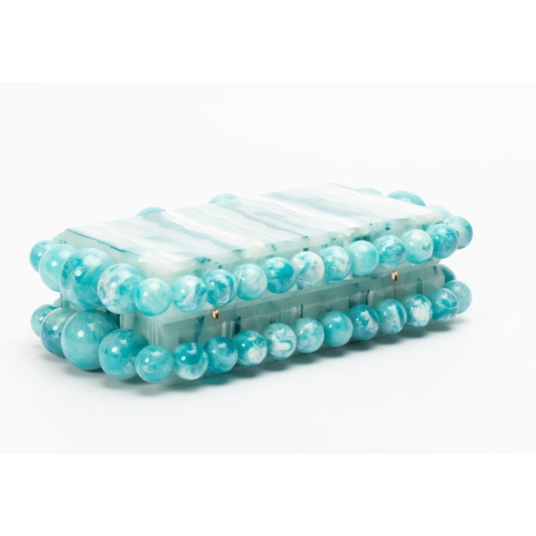 Cult Gaia Eos Marbled Box Clutch