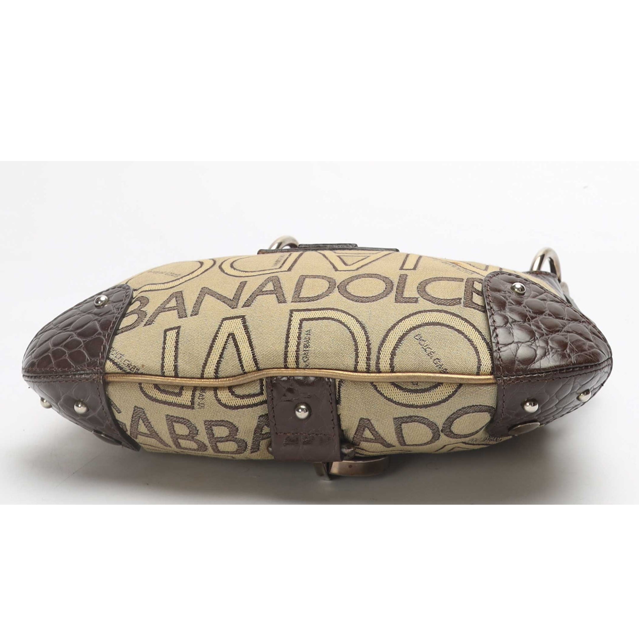 Dolce & Gabbana Logo Brown Hobo Bag