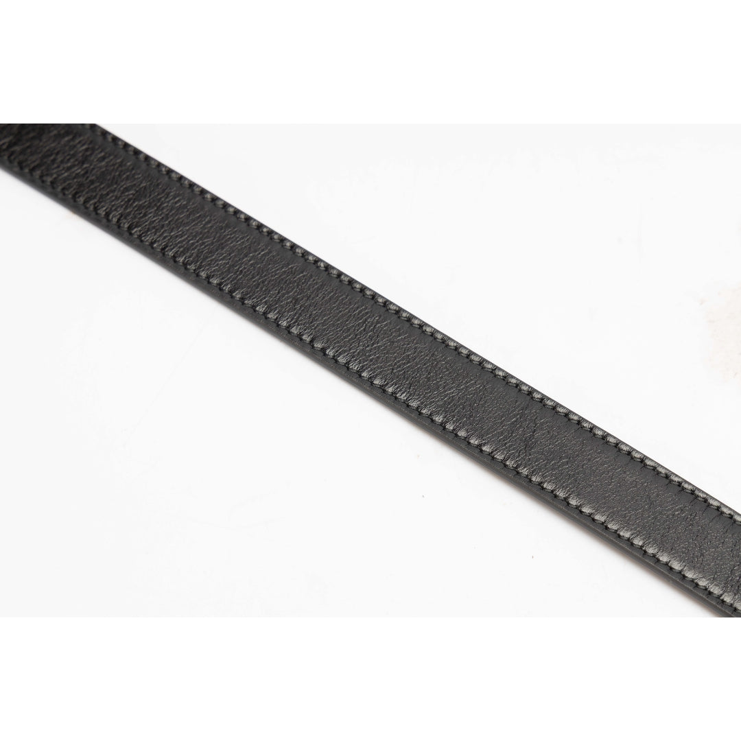 Gucci GG Black Calfskin Buckle Belt