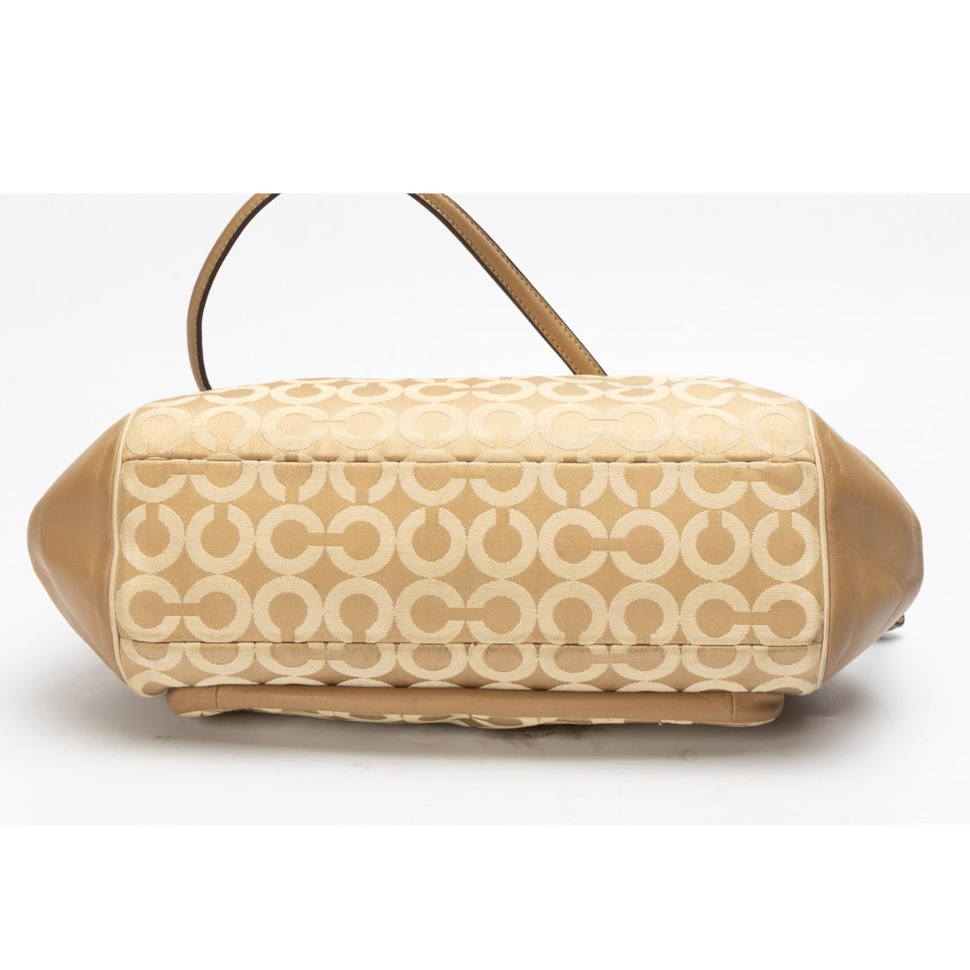Coach Madison Madeleine Beige Convertible Satchel