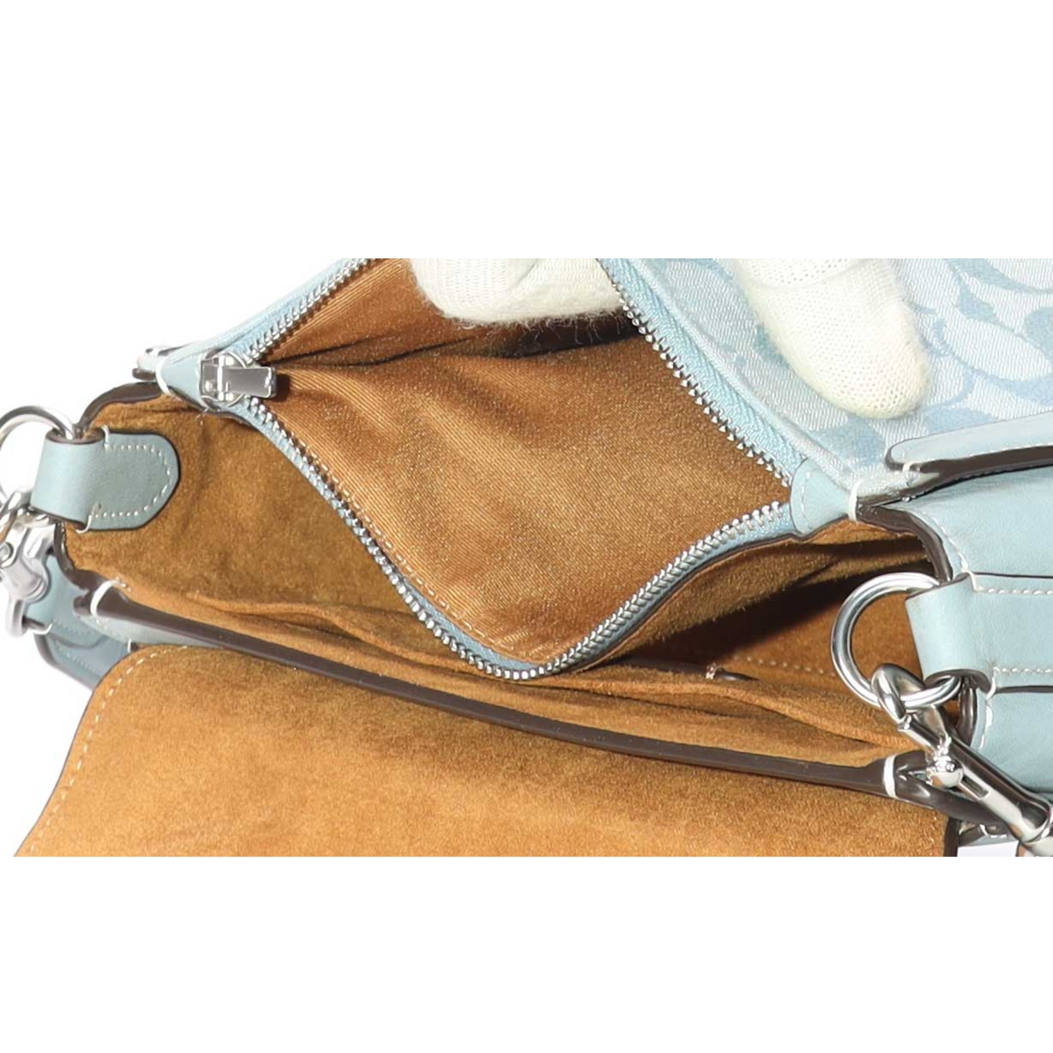 Coach Morgan Sky Blue Satchel Crossbody Bag