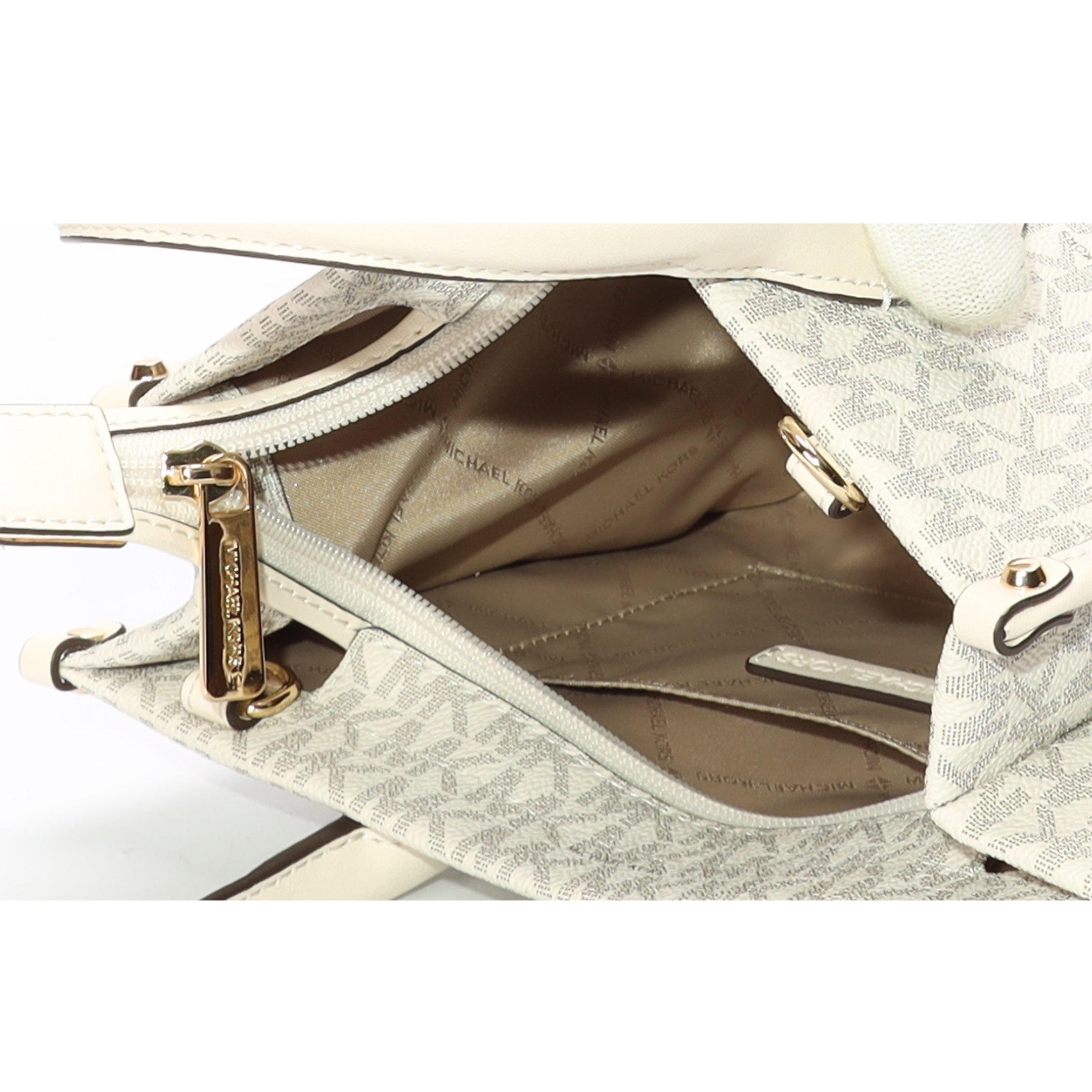 Michael Kors Mirella White Logo Convertible Satchel