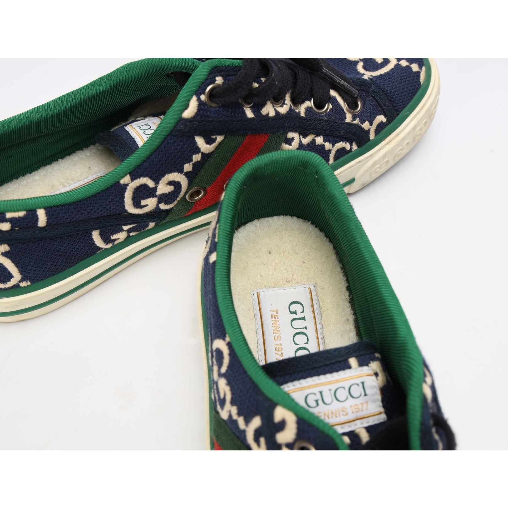 Gucci Blue GG Tennis 1977 Low Top Sneakers