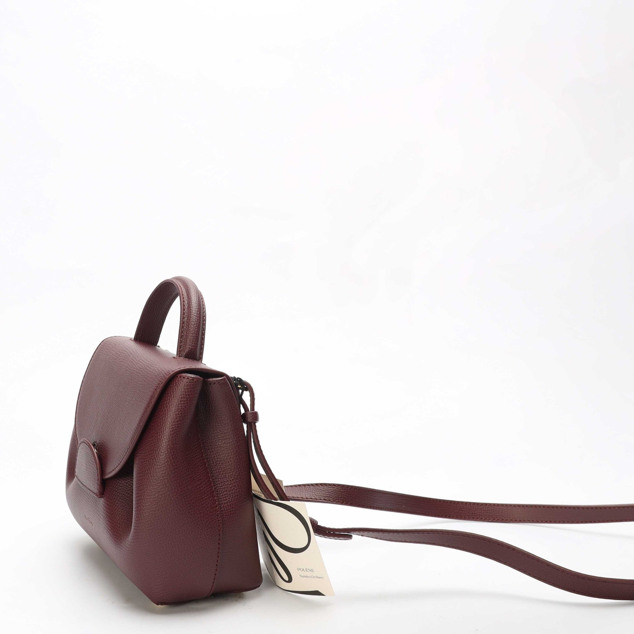 Polene Numéro Un Nano Burgundy Crossbody Bag