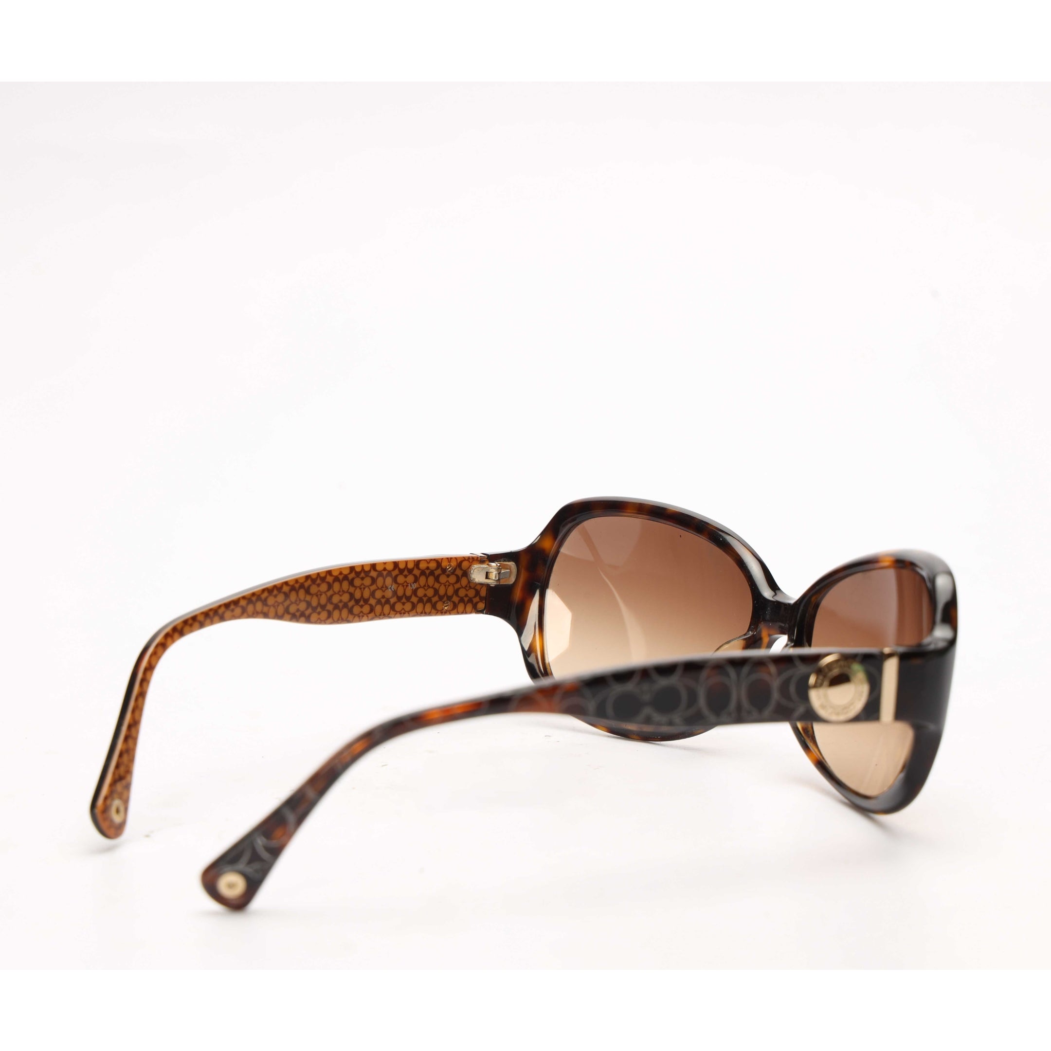Coach Signature Logo Frame Brown Sunglasses