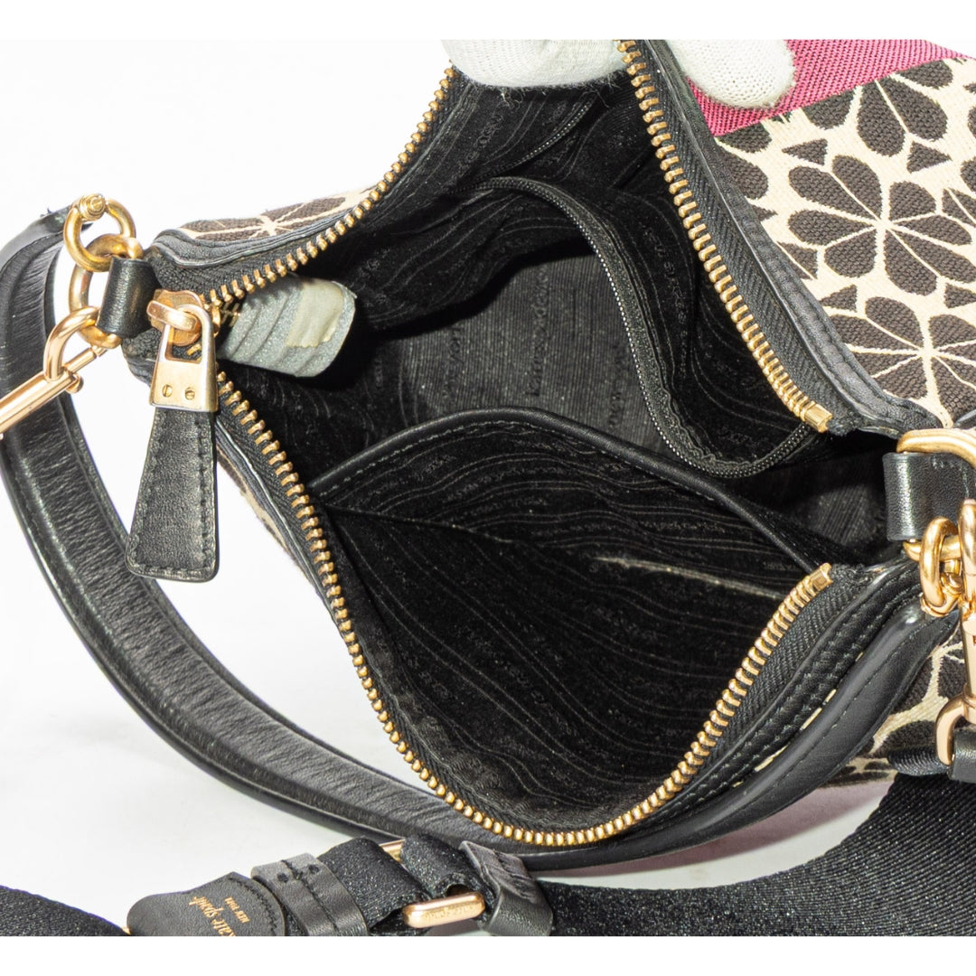 Kate Spade Flower Jacquard Stripe Convertible Shoulder Bag
