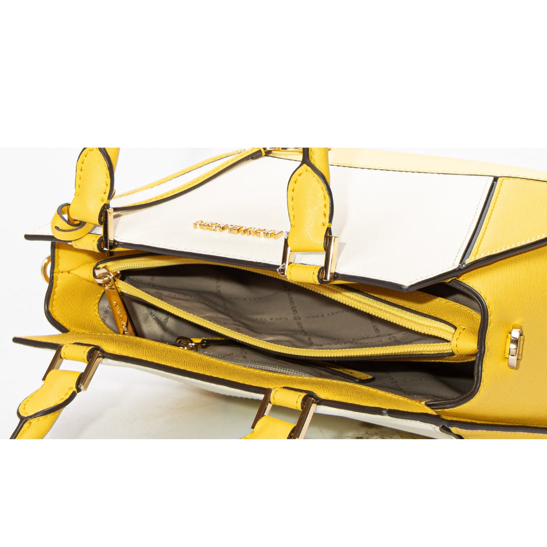 Michael Kors Yellow Prism Convertible Satchel