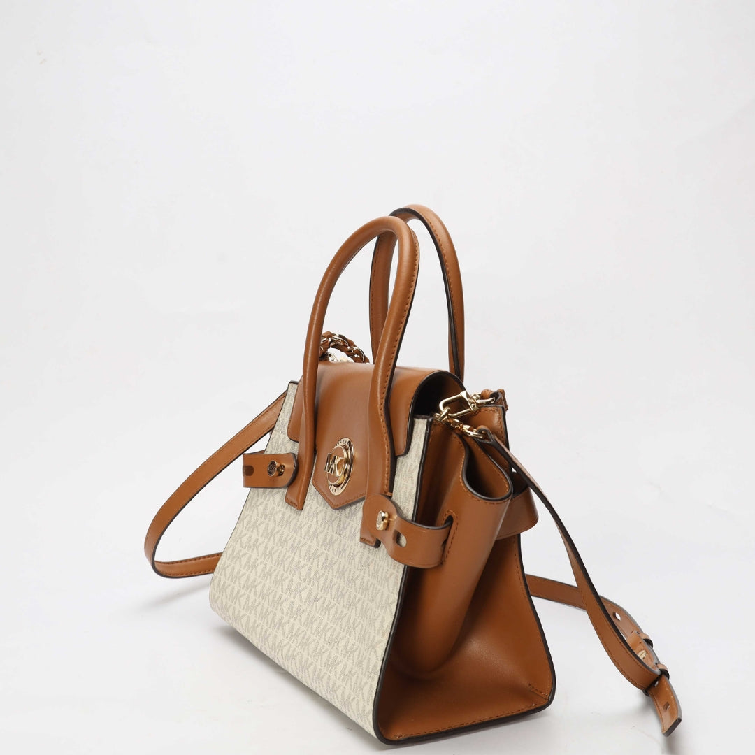 Michael Kors Vanilla & Acorn Carmen Satchel