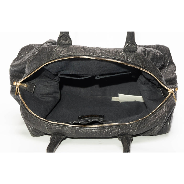 Yves Saint Laurent Black Leather Easy Y Boston Bag