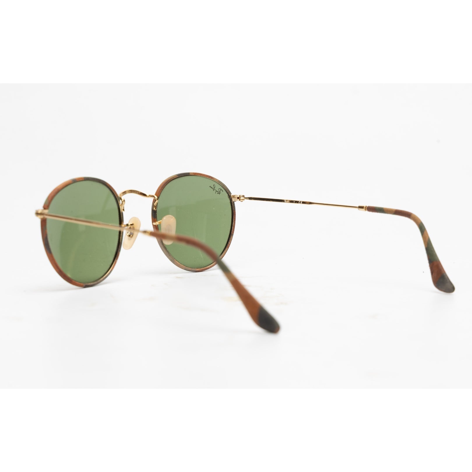 Ray Ban Green Lens Round Metal Sunglasses