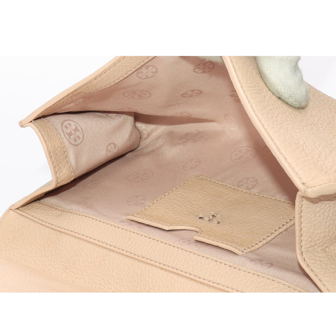 Tory Burch Pink Emma Rainbow Logo Clutch