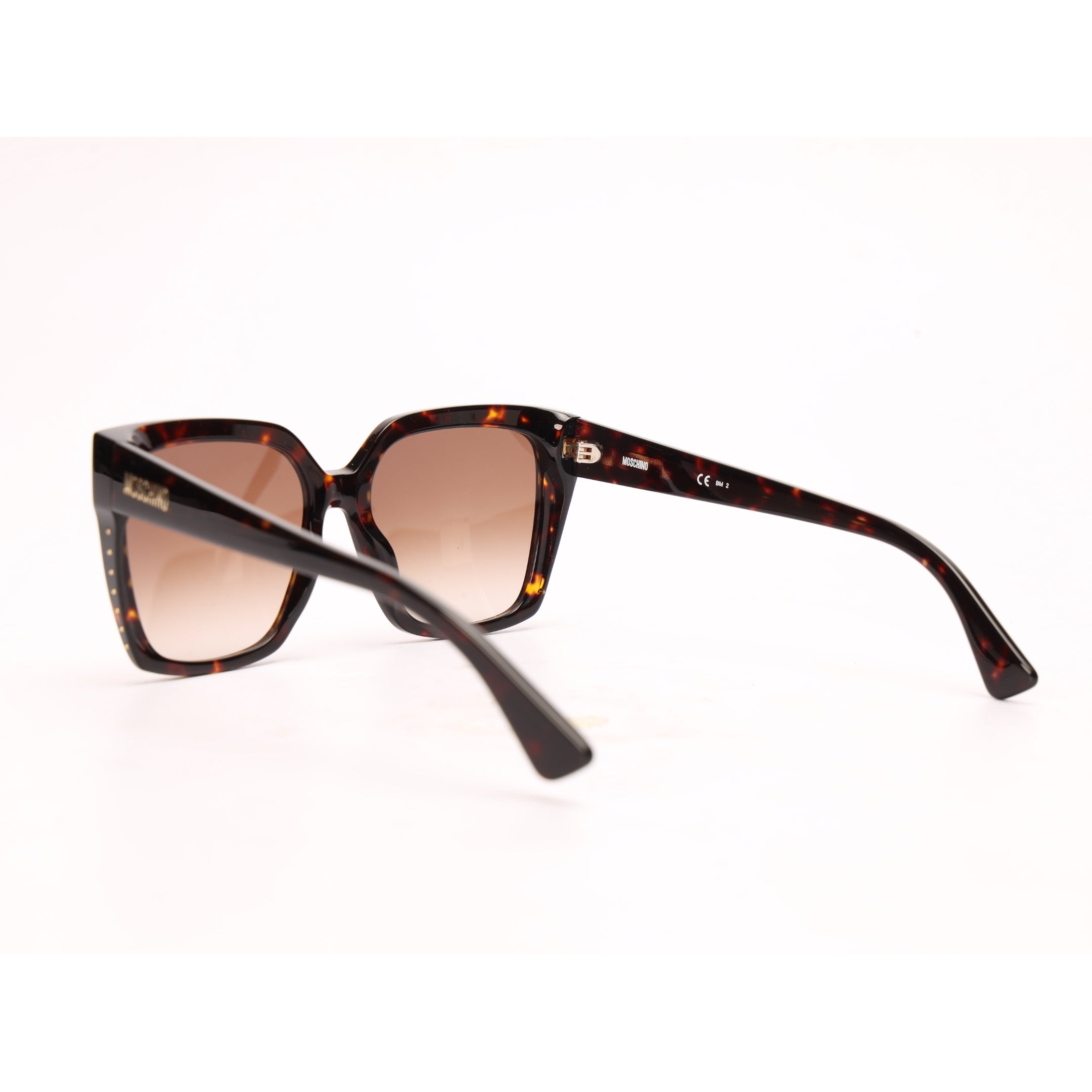 Moschino Brown Full-Rim Square Sunglasses