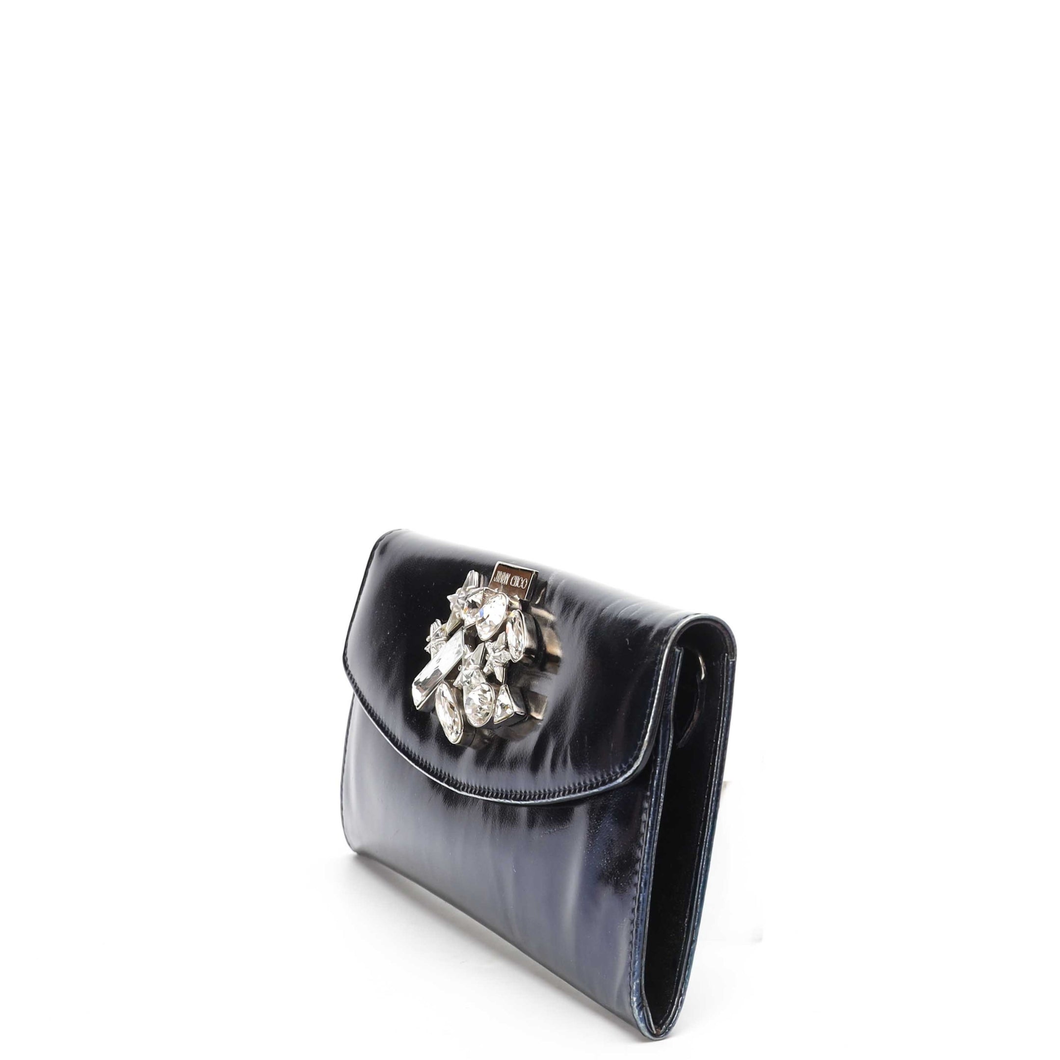 Jimmy Choo Navy Blue Crystal Star Clutch