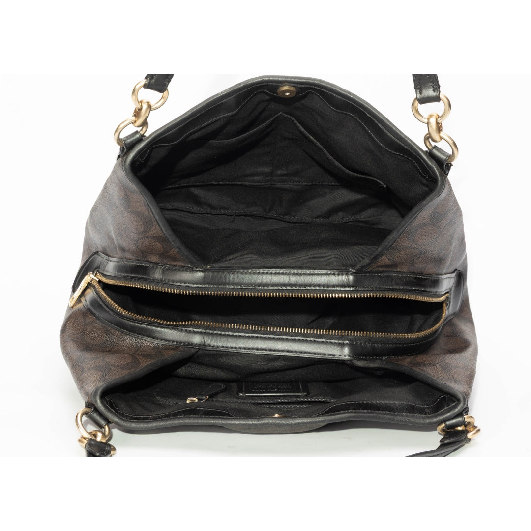 Coach Signature Canvas Hallie Shoulder Bag