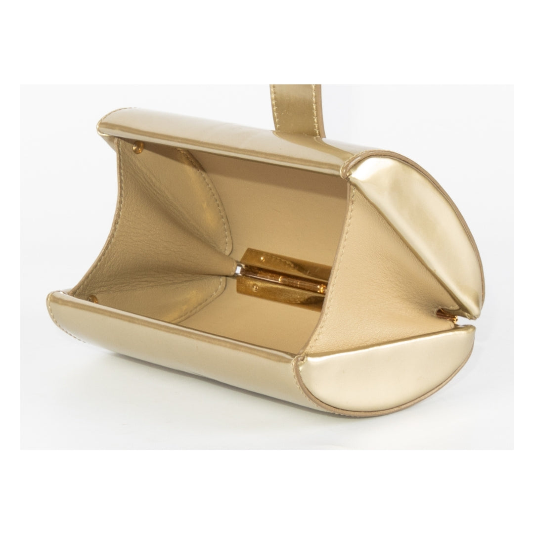 Saint Laurent Gold Coated Y-Ligne Clutch