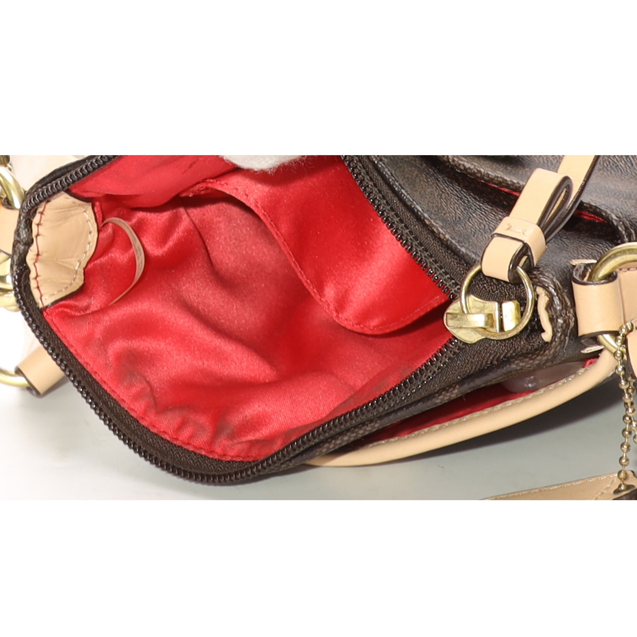 Coach Kitt Brown Canvas Crossbody Bag