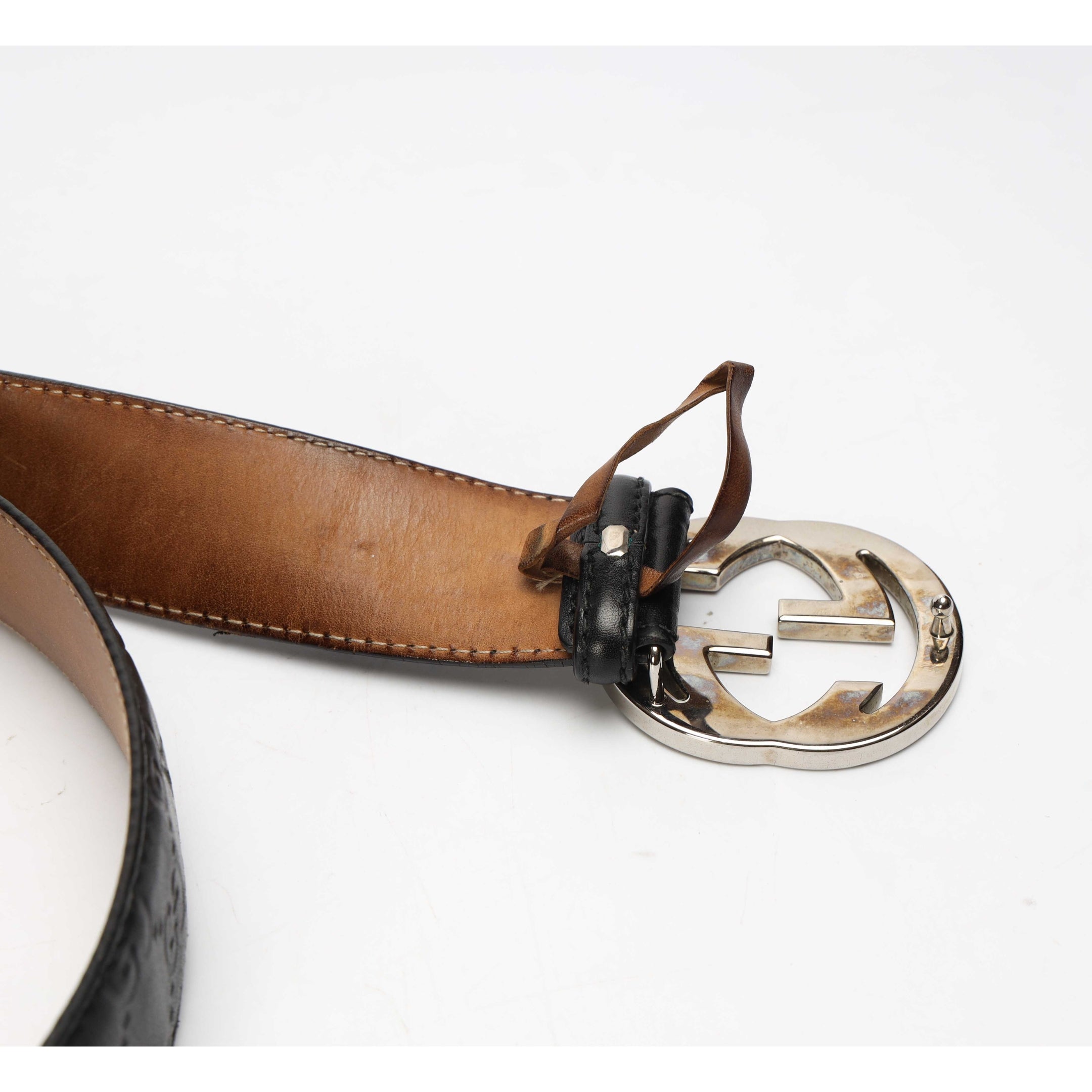 Gucci Brown GG Logo Casual Belt