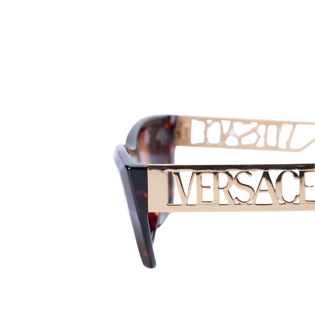 Versace Women's Cat Eye Brown Sunglasses