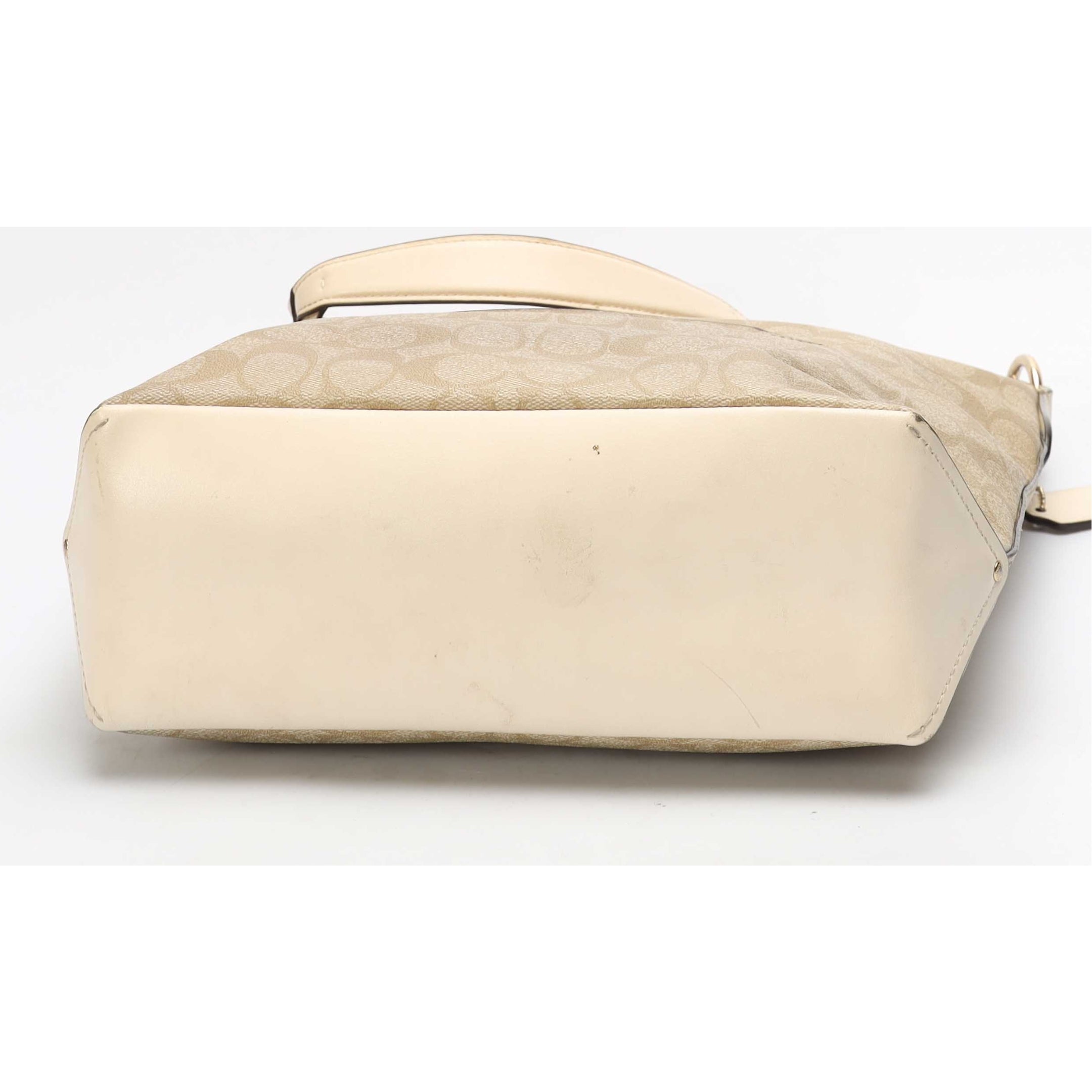 Coach Beige Logo Abby Duffle Shoulder Bag