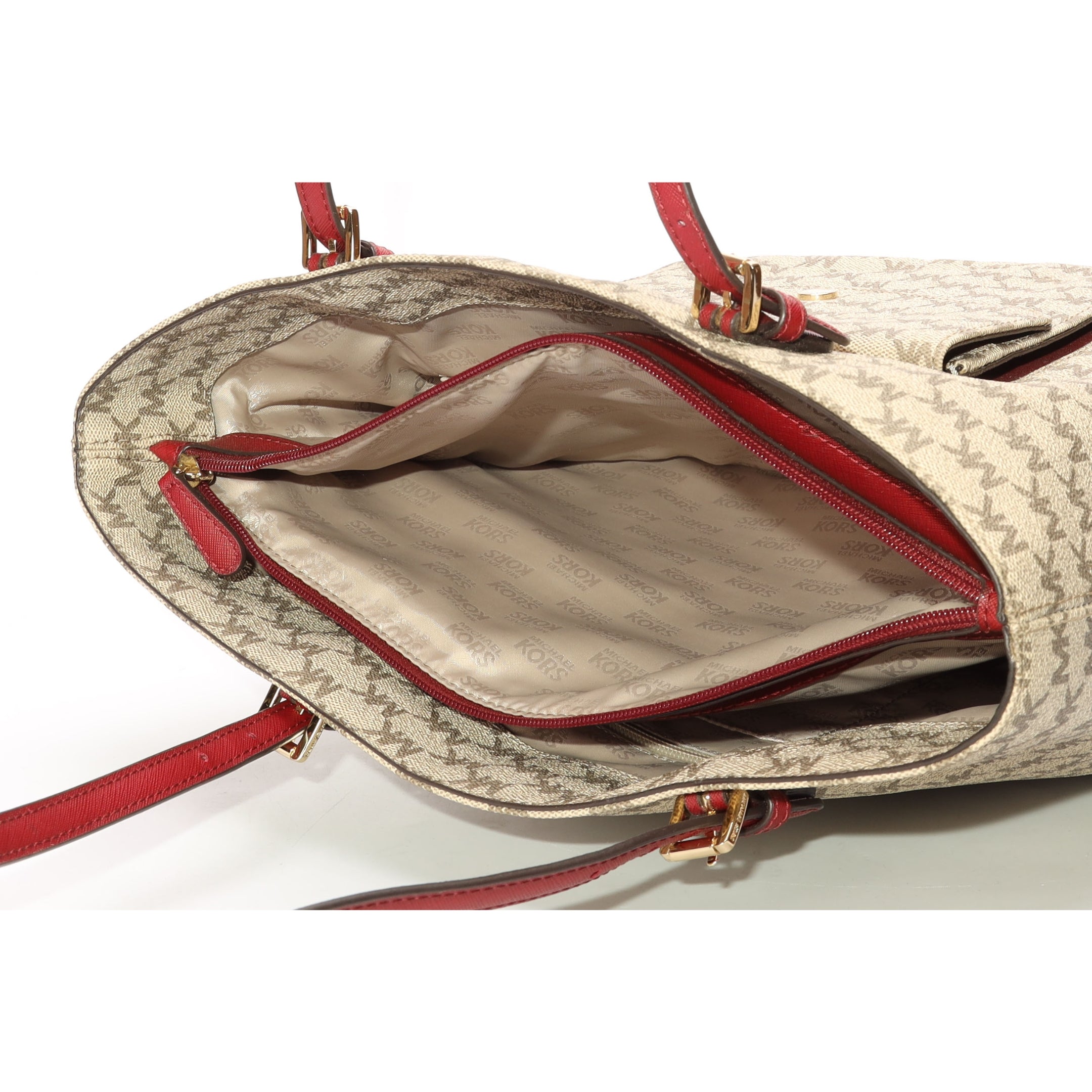 Michael Kors Jet Set Beige Pocket Tote