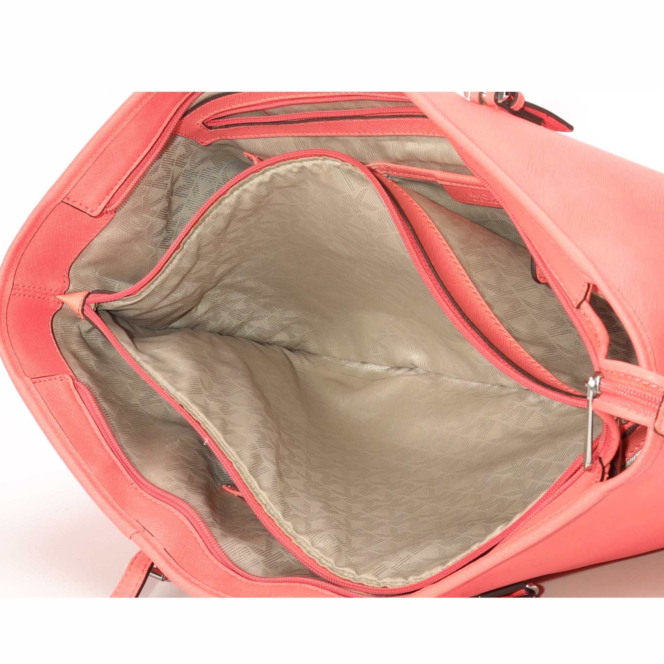 Michael Kors Jet Set Peach Zip Tote Bag