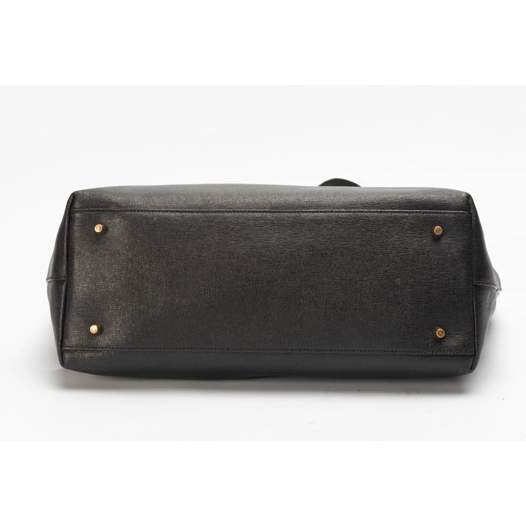 Furla Black Saffiano Leather Linda Tote