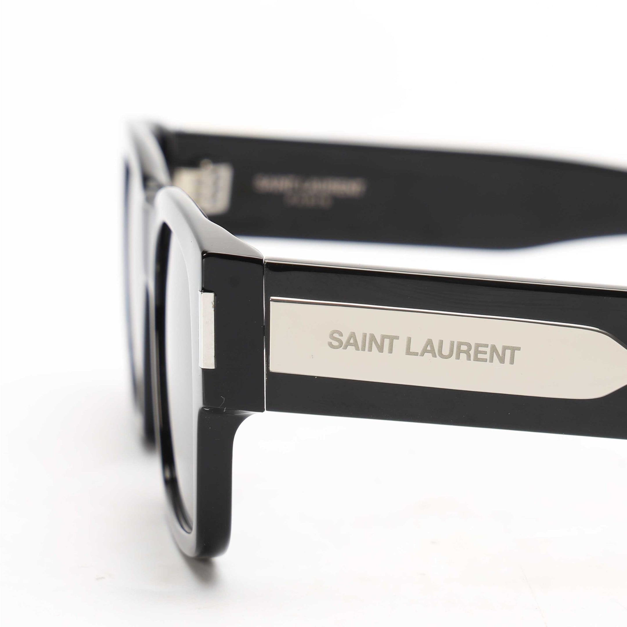 Saint Laurent Black Square Acetate Sunglasses