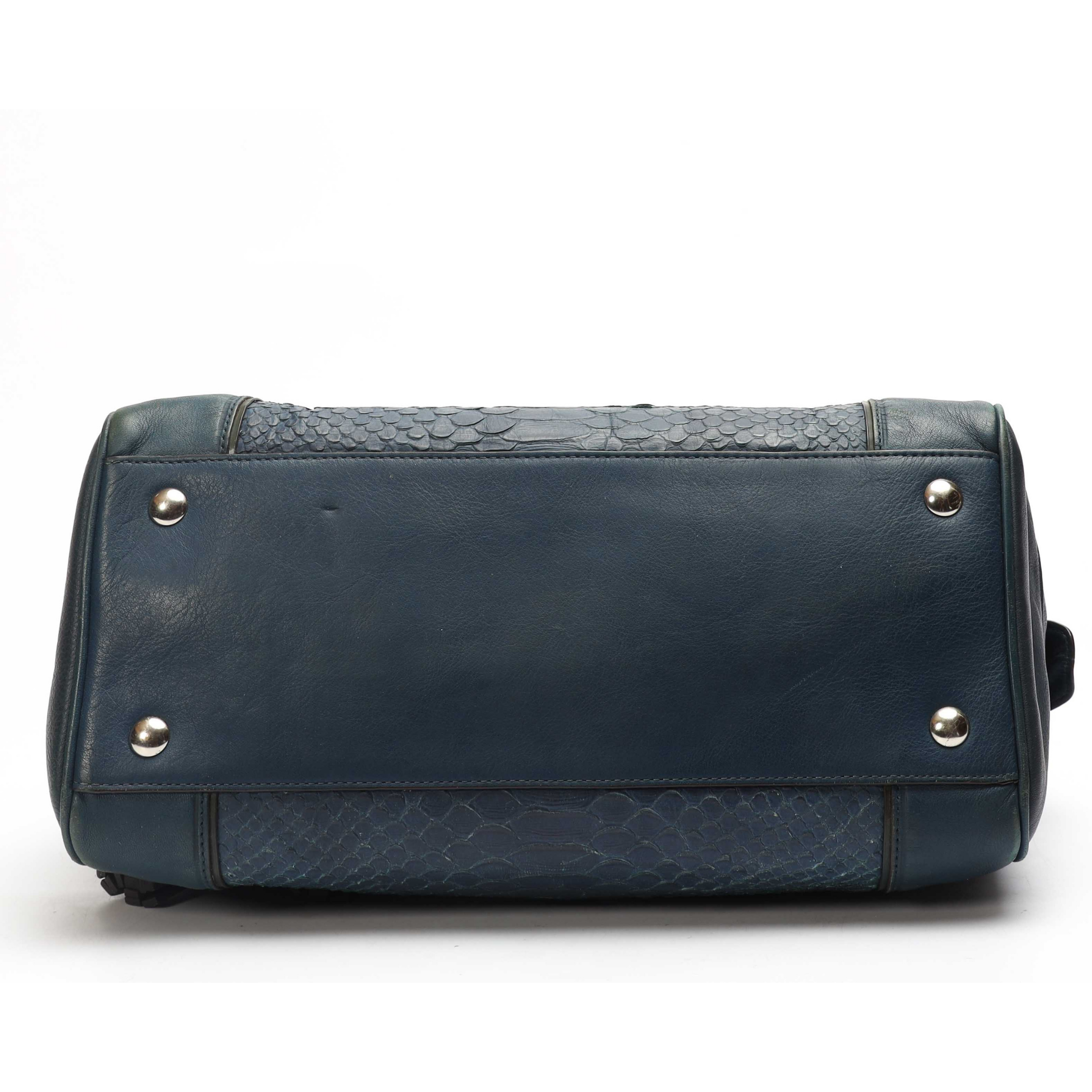 Coach Blue Python Haley Satchel