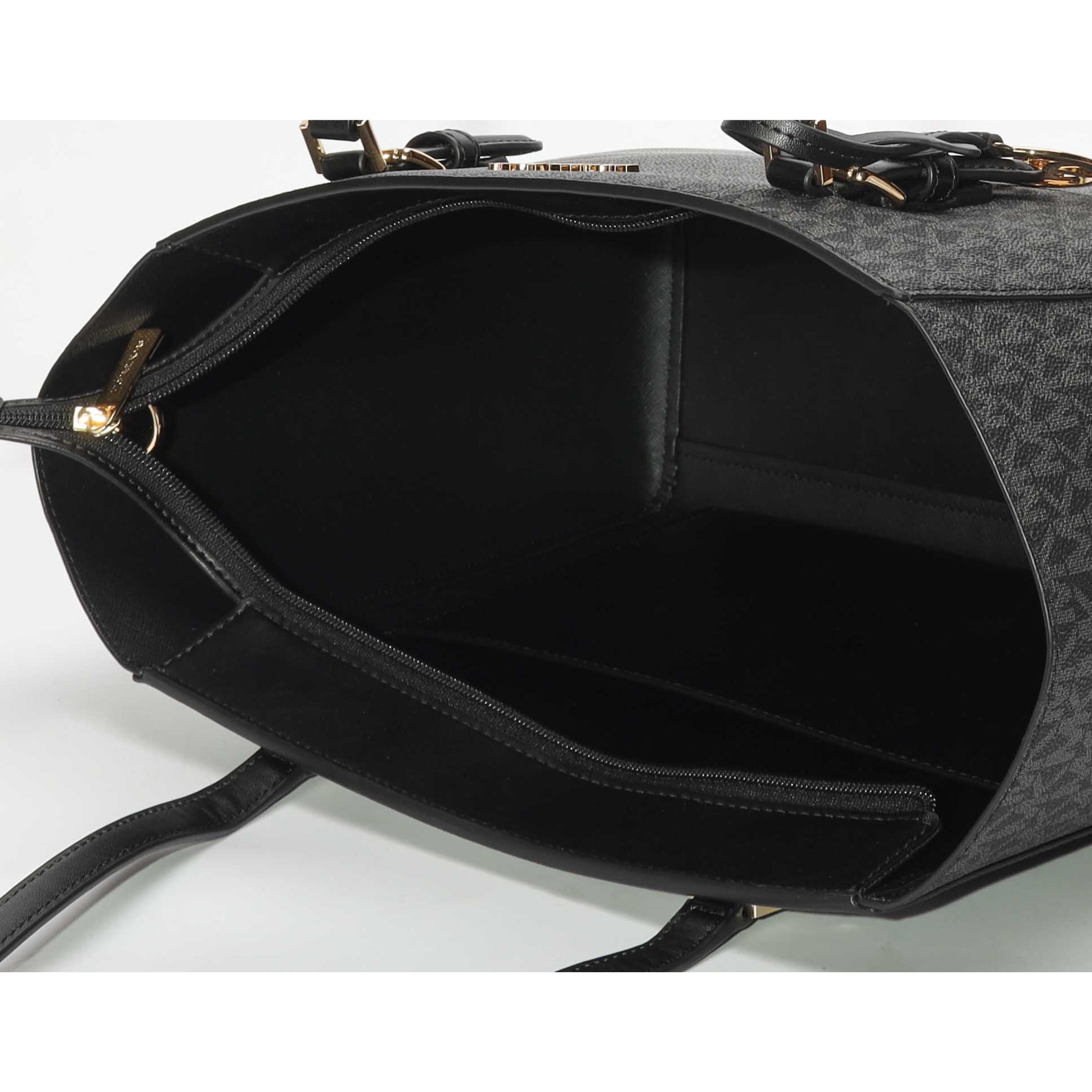 Michael Kors Black Charlotte Large Signature Logo Tote