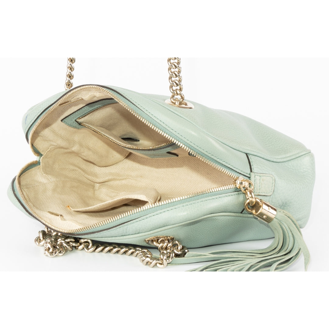 Gucci Soho Mint Green Chain Shoulder Bag