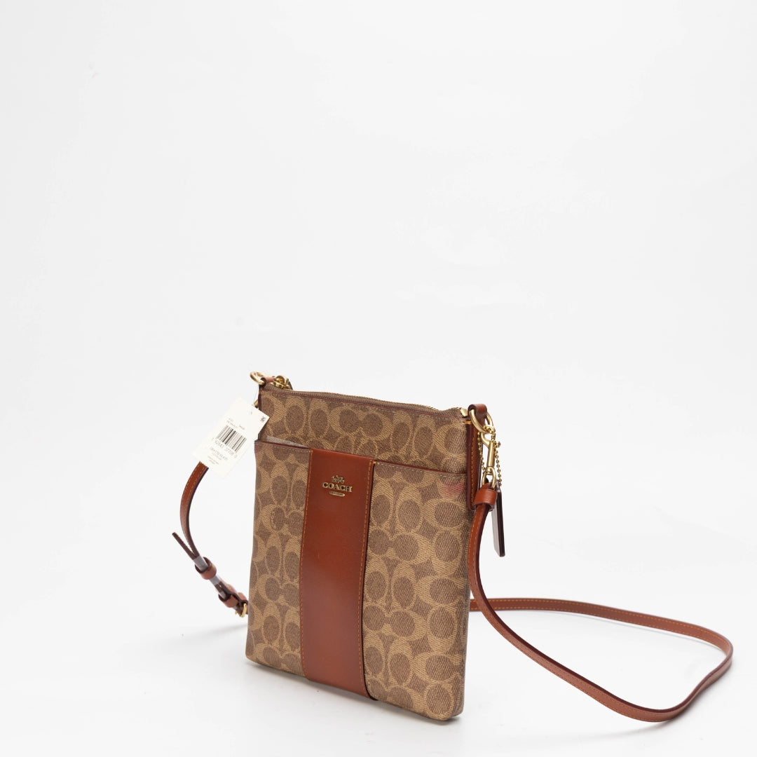 Coach Kitt Signature Jacquard Messenger Crossbody Bag
