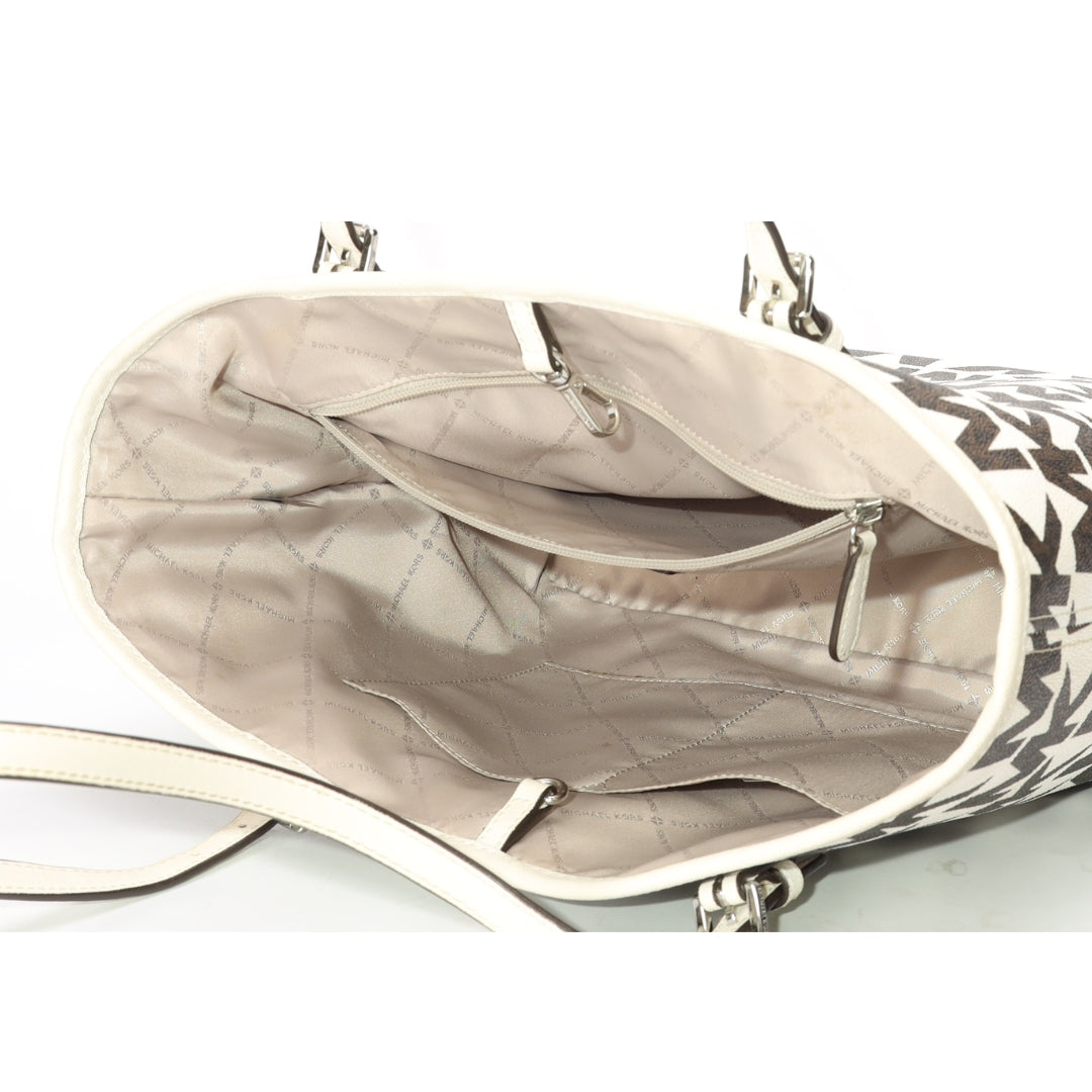 Michael Kors Jet Set Travel Logo Stripe Tote