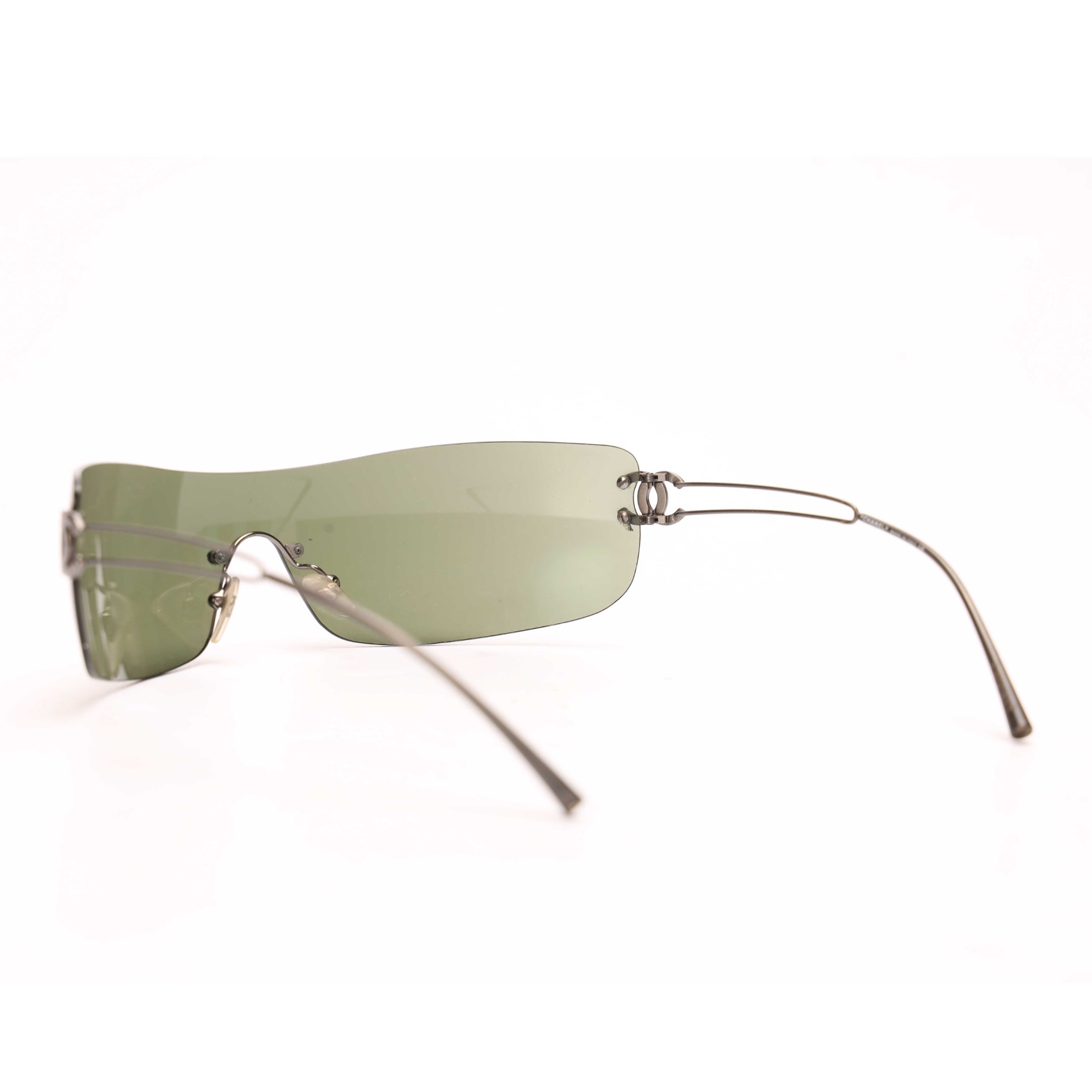 Chanel Green Shield Sunglasses