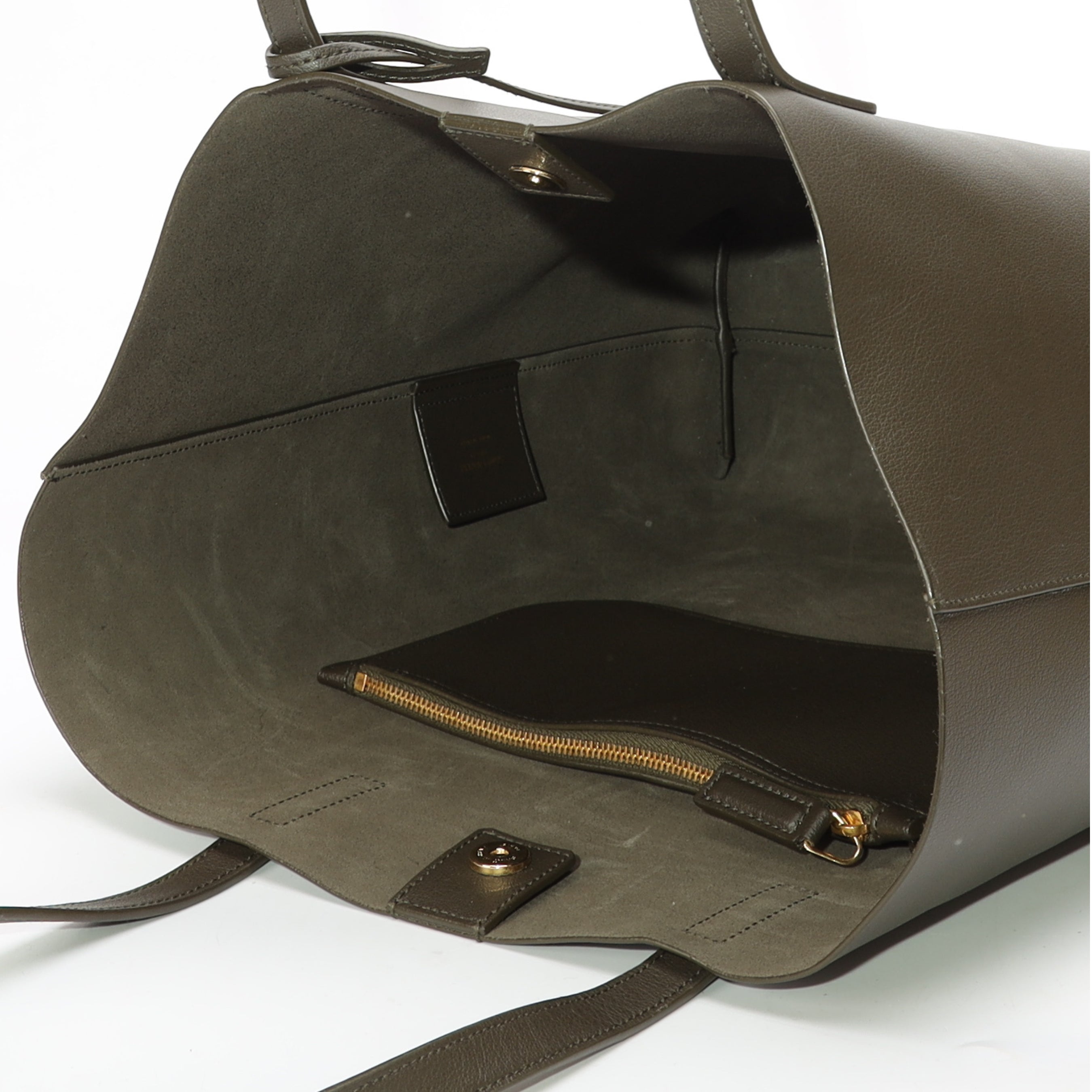 Yves Saint Laurent Olive Shopping Tote Bag