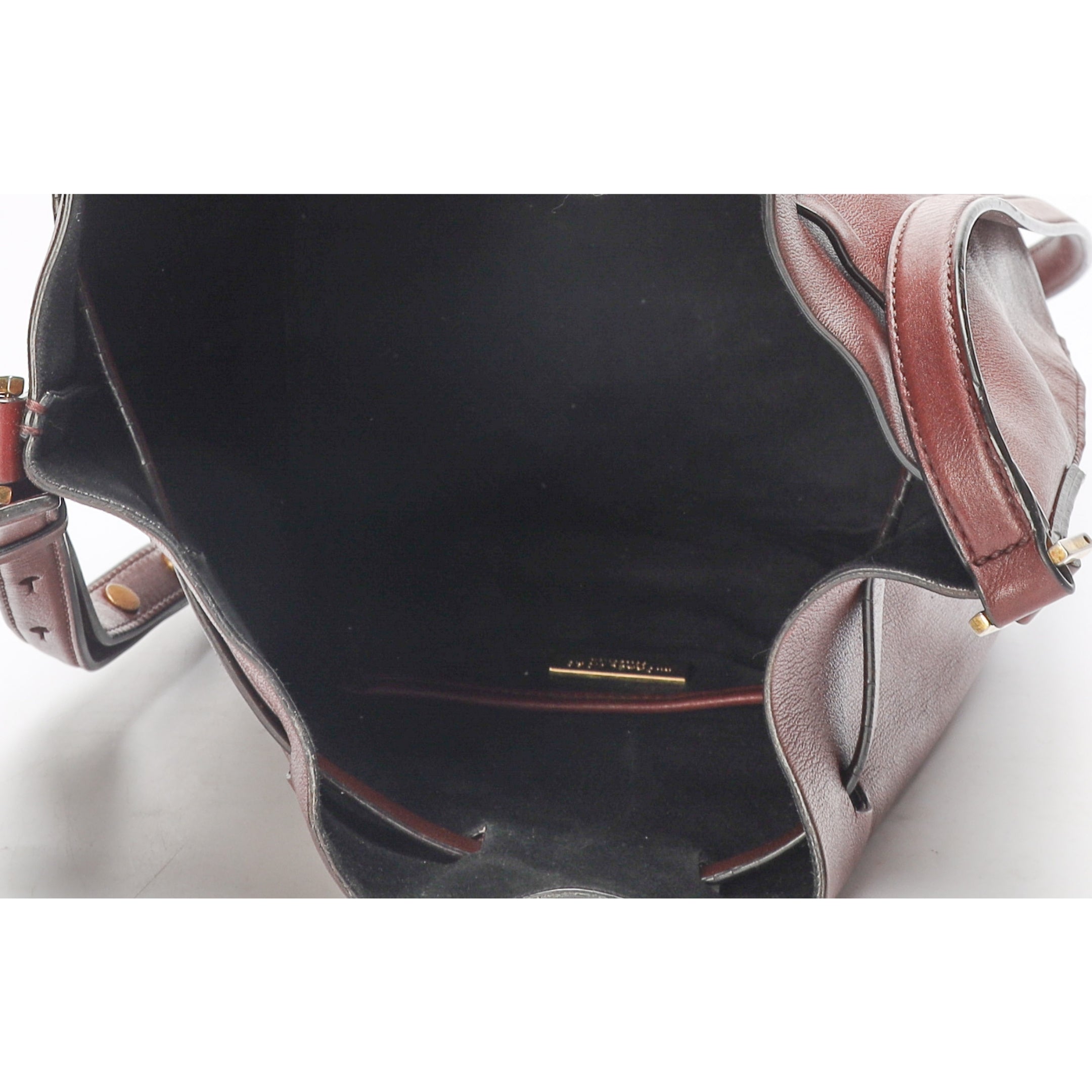 Michael Kors Miranda Burgundy Bucket Crossbody Bag