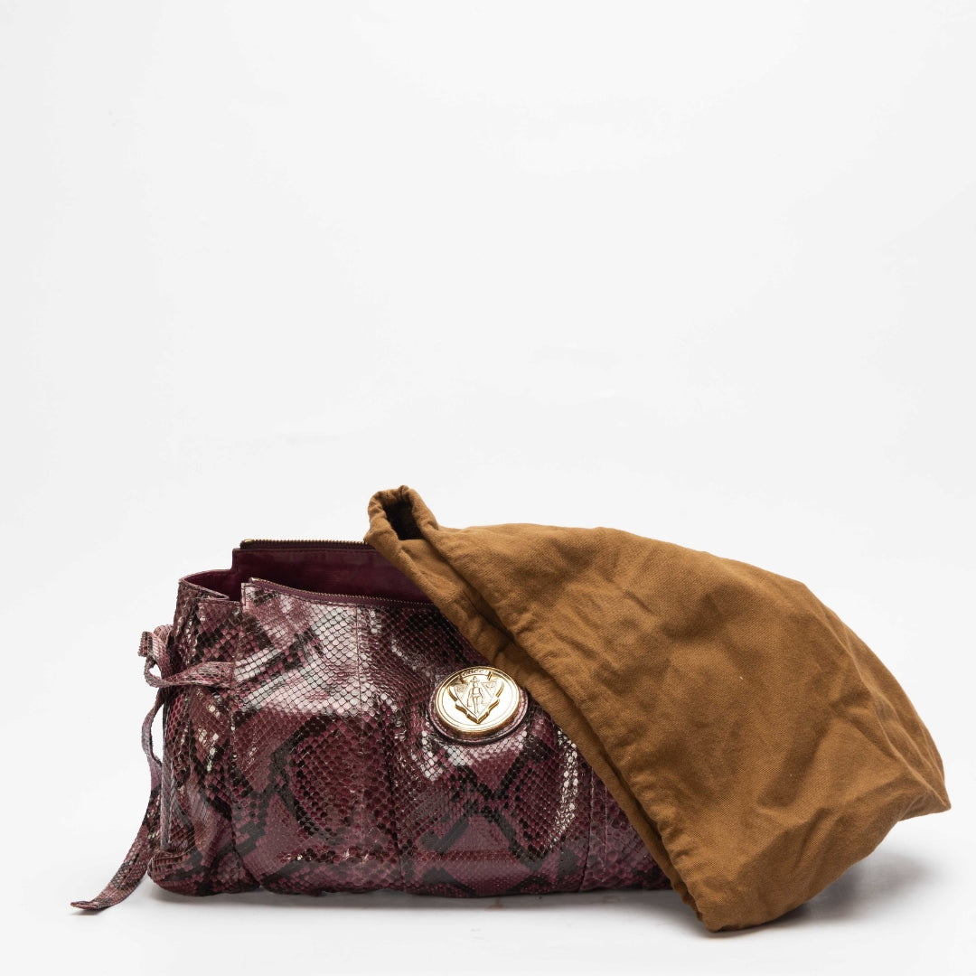 Gucci Brown Python Hysteria Clutch Bag