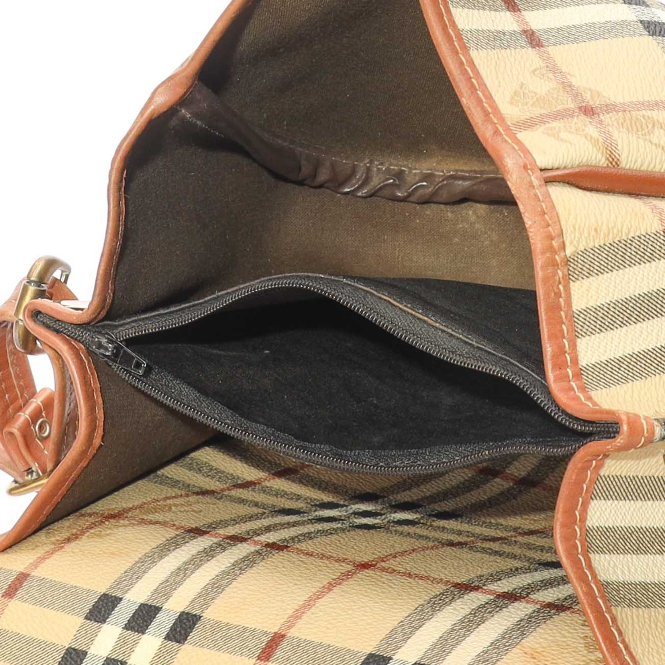 Burberry Haymarket Check Flap Cross Body Bag
